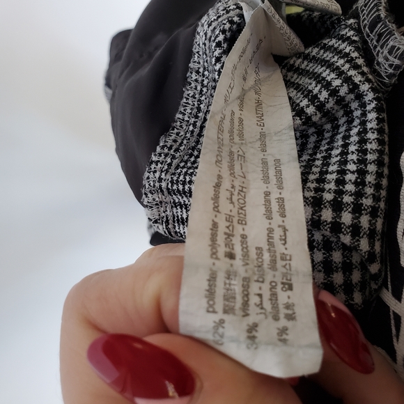 ZARA Pull On Plaid Pants Sz M - Picture 12 of 14